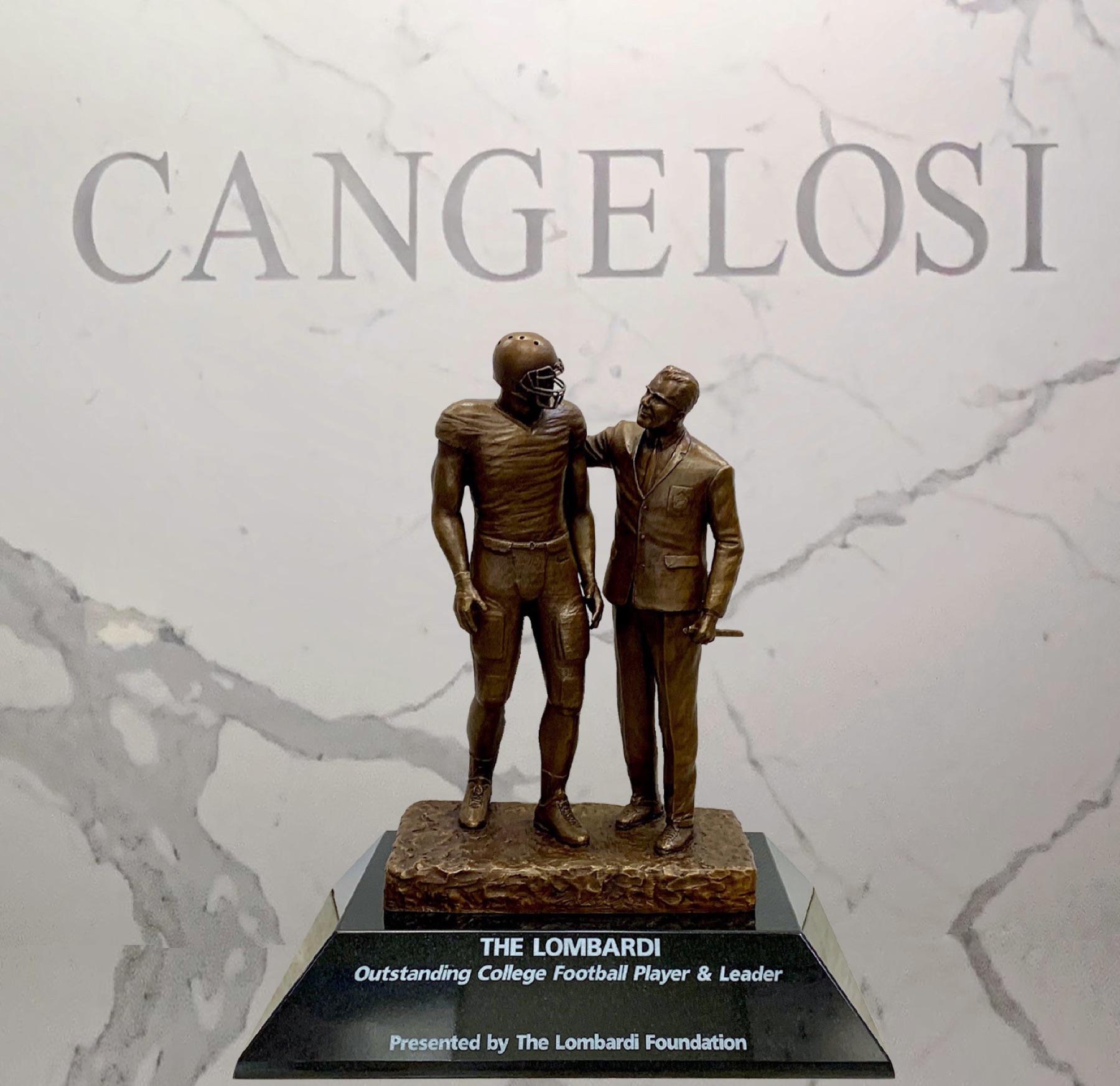 Custom stone award base fabricated by Cangelosi Company