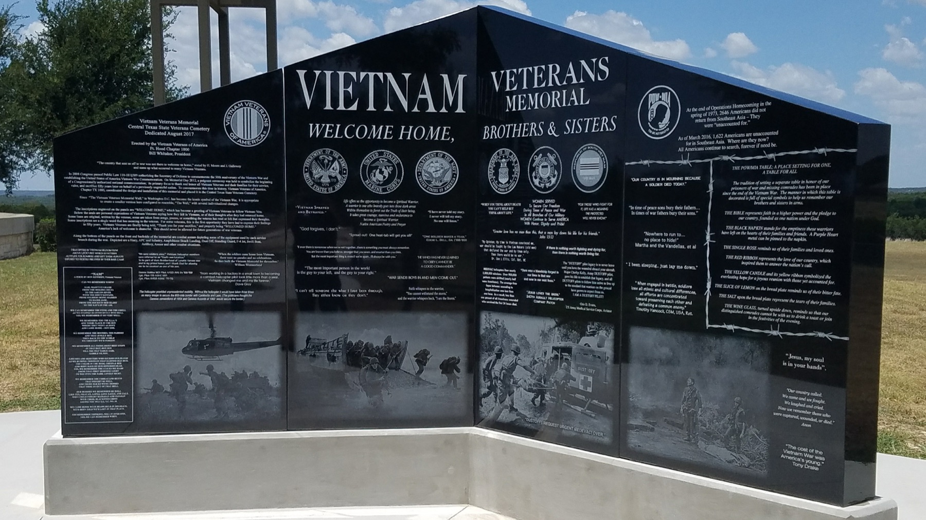 Granite memorial monument fabricated by Cangelosi Company
