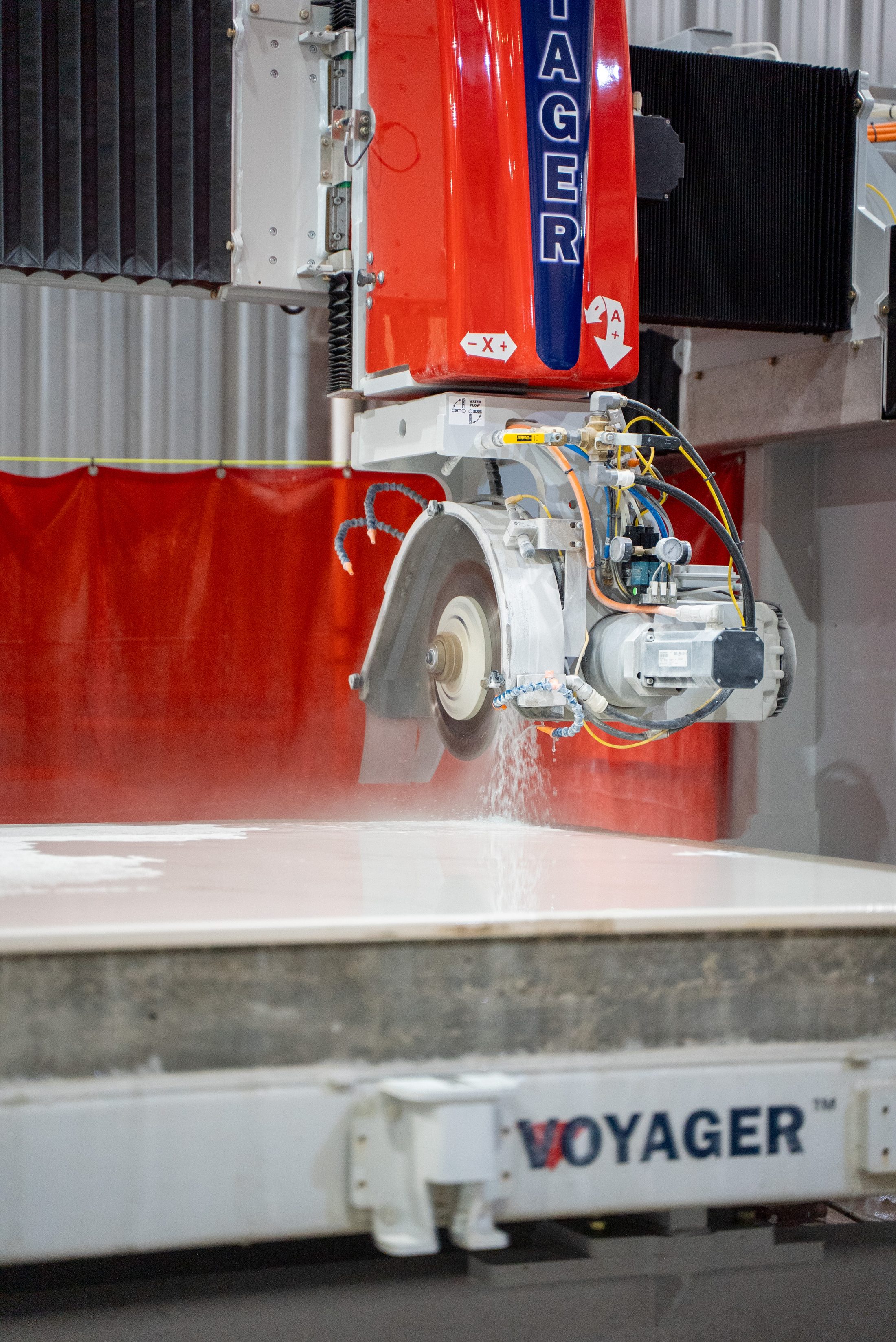 CNC waterjet stone cutting