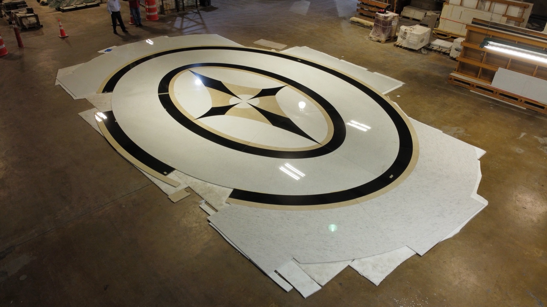 CNC waterjet stone cutting